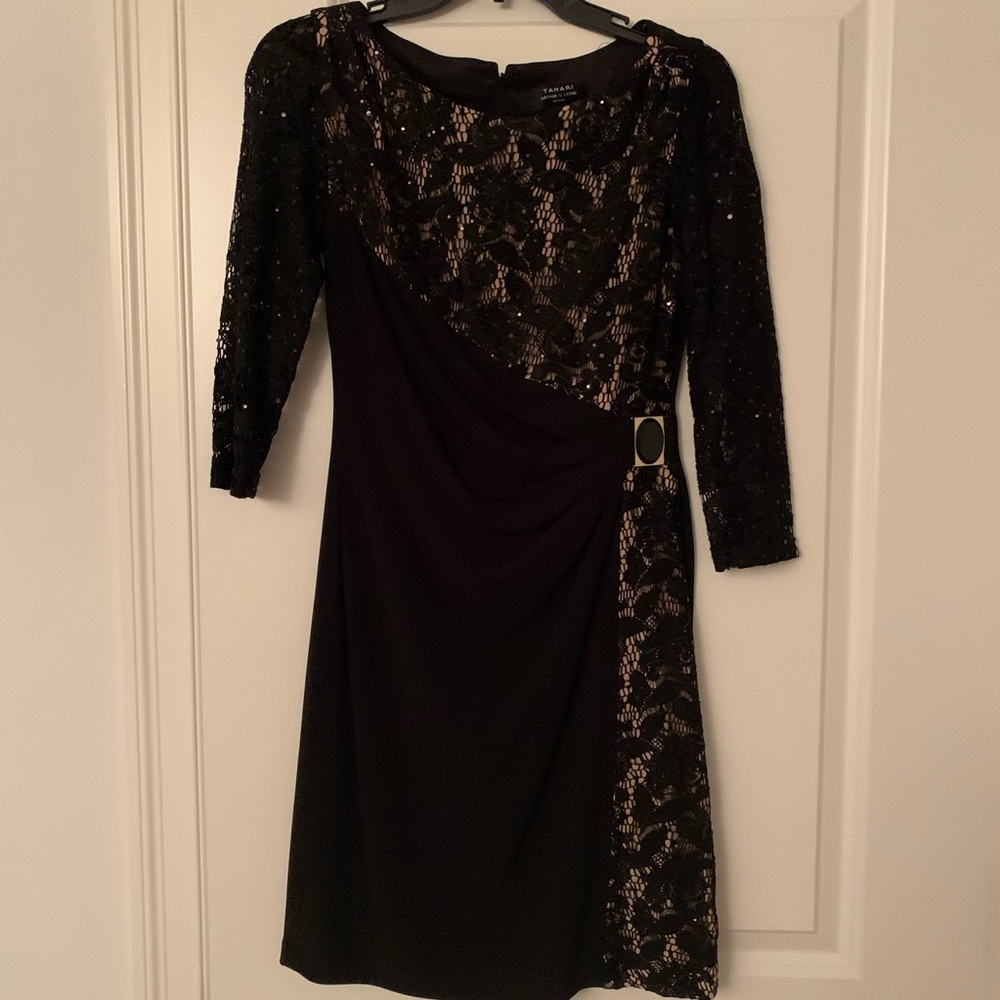 Tahari Black & Lace Dress | 2P